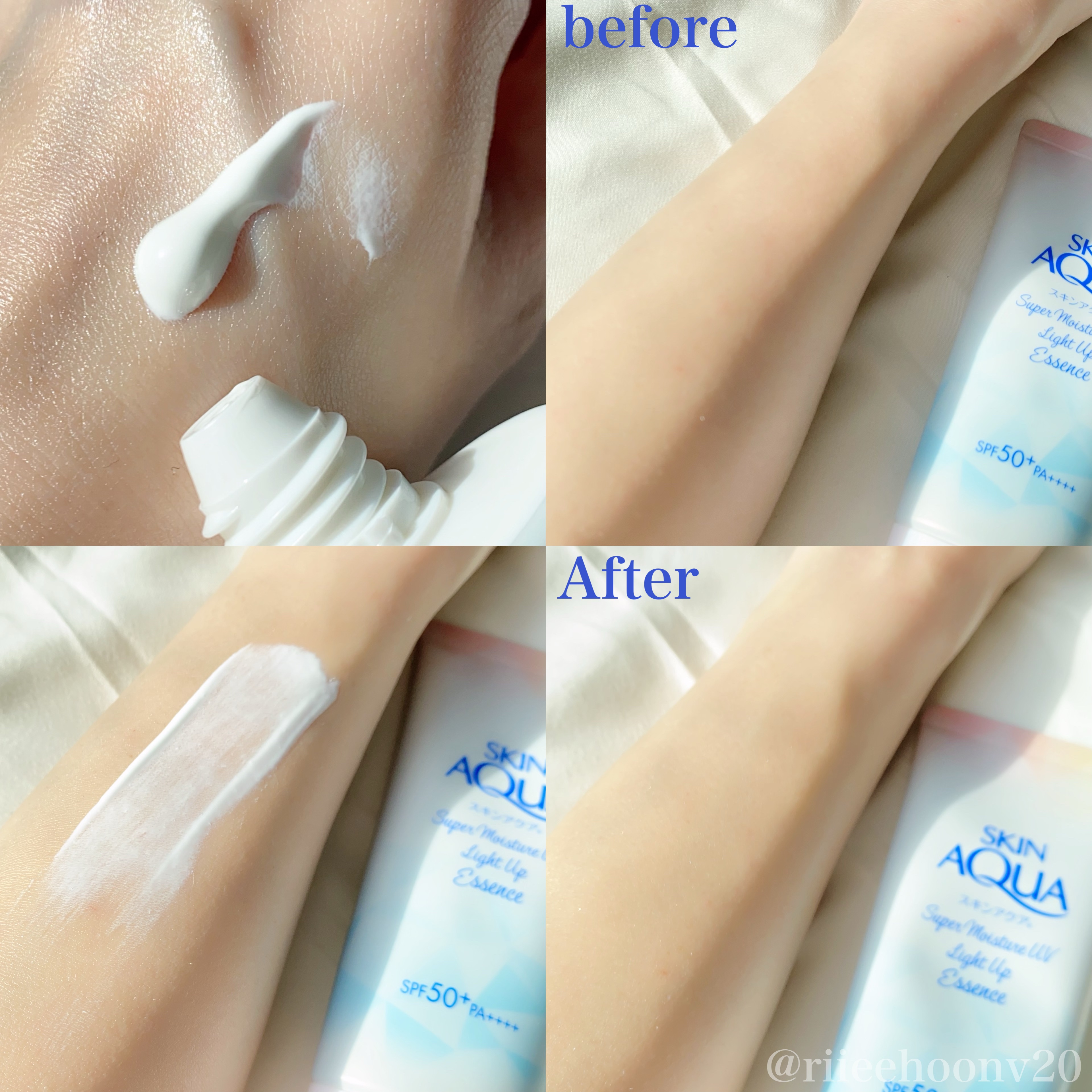 スーパーモイスチャーUVライトアップエッセンス/スキンアクア/日焼け止めローションを使ったクチコミ（2枚目）