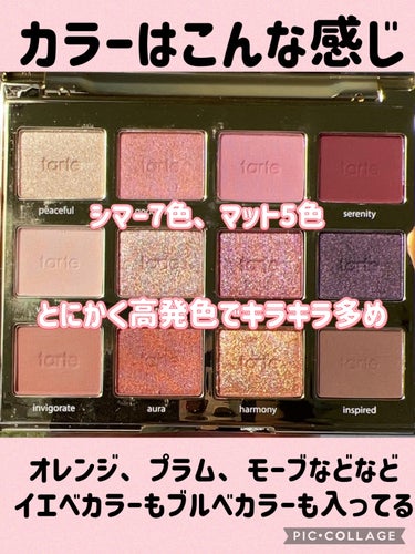 tarte タルトレット Ｅ  アマゾニアンクレイ パレットのクチコミ「高発色、使い方色々❤️話題の海外コスメで3パターンメイクしてみた💄


高発色、キラキラパレッ.....」（3枚目）