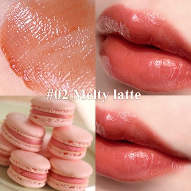 チュルンリップティント 02 Melty latte/hina cosmetics/リップグロスを使ったクチコミ（1枚目）