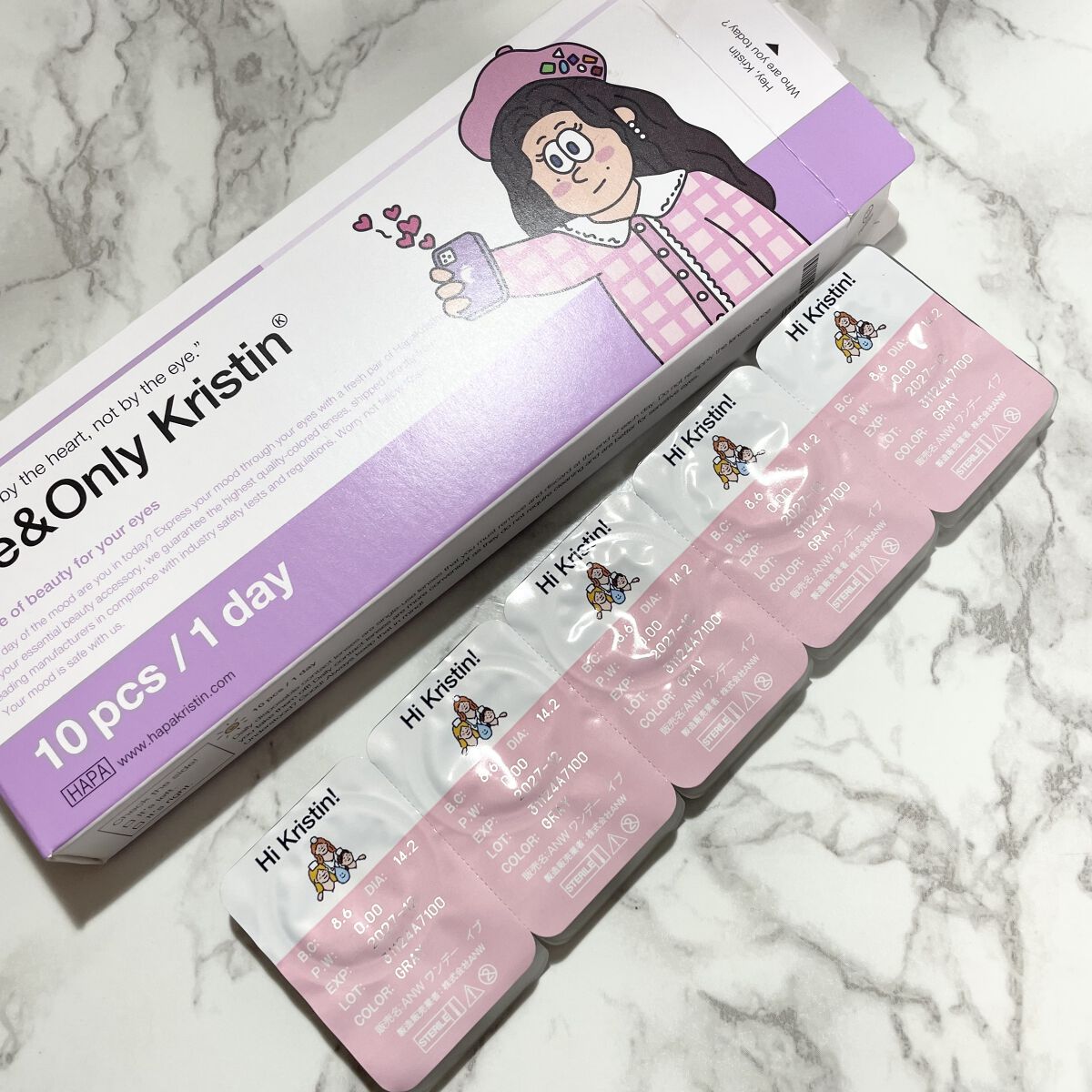 One & Only Kristin/Hapa kristin/カラーコンタクトレンズを使ったクチコミ（3枚目）