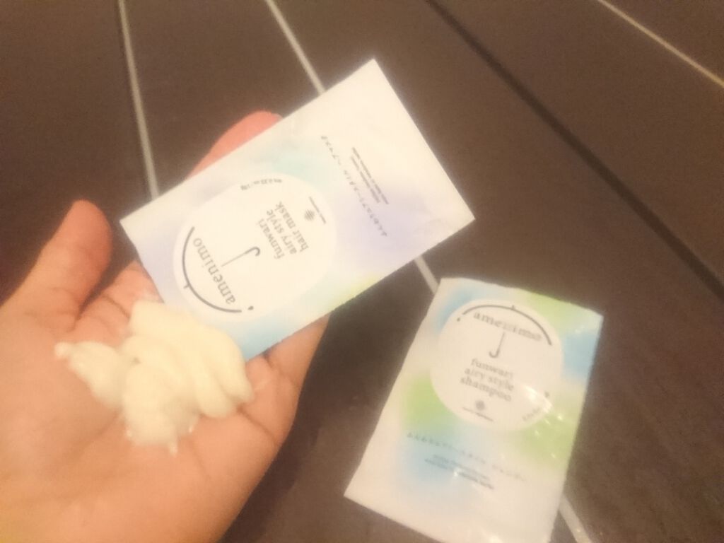 ふんわりエアリースタイル シャンプー&ヘアマスク 1dayお試し/amenimo(アメニモ)/トライアルキットを使ったクチコミ(3枚目)