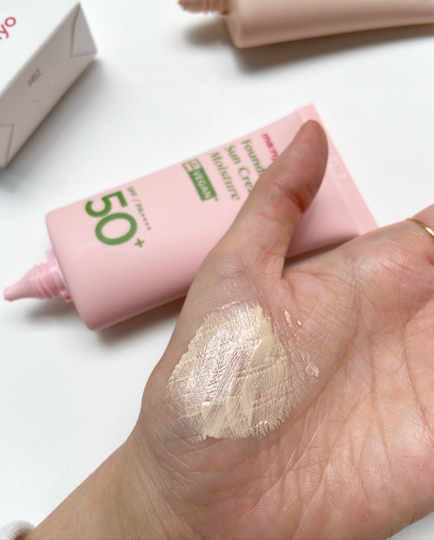 ファンデフリー サンクリーム モイスチャー/manyo/日焼け止めクリームを使ったクチコミ(2枚目)