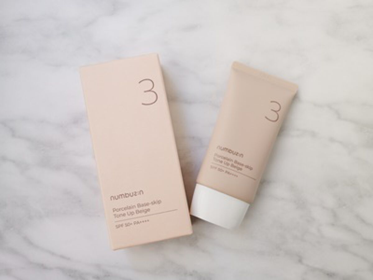 3番 ノーファンデ陶器肌トーンアップクリーム/numbuzin/化粧下地を使ったクチコミ(1枚目)