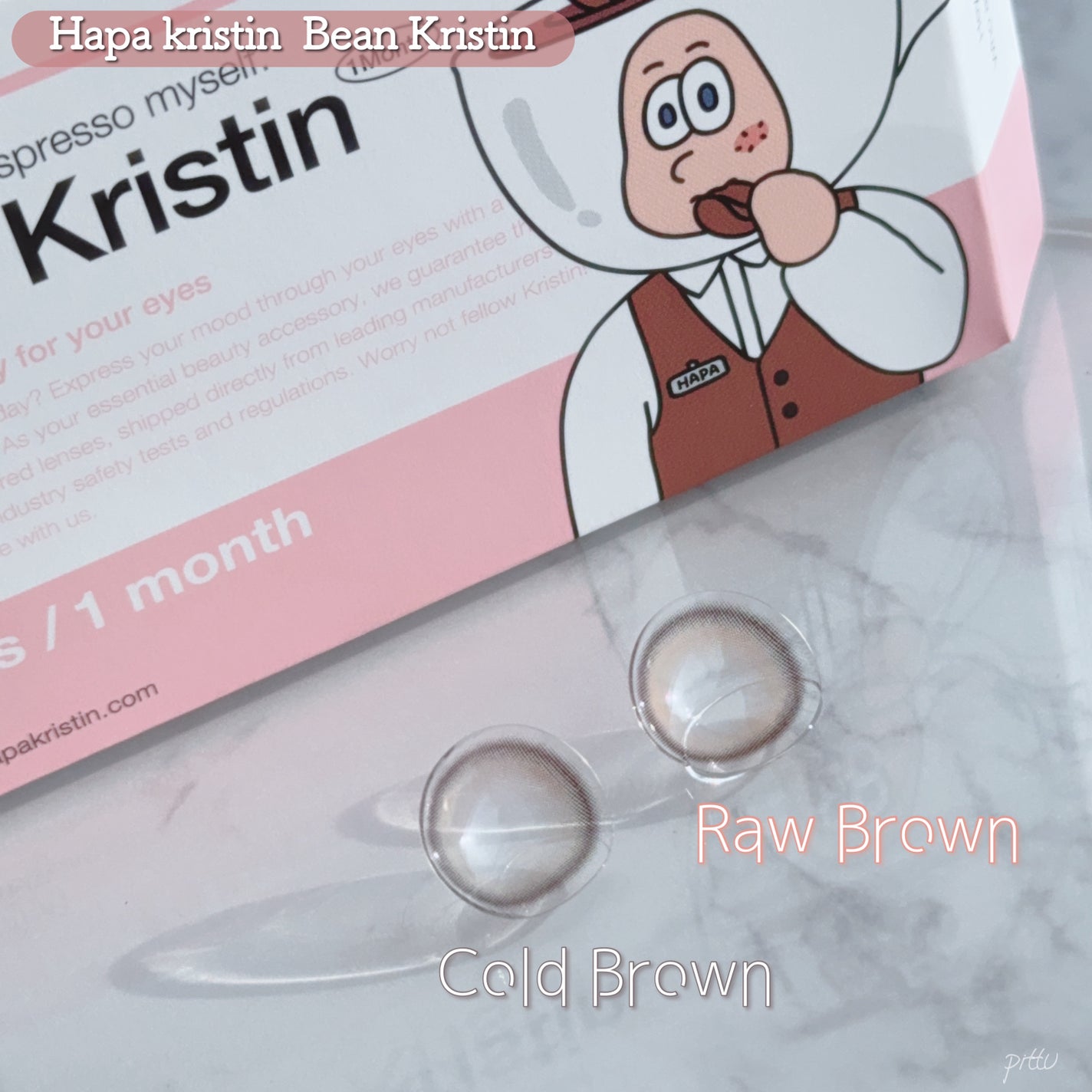 Bean Kristin 1month/Hapa kristin/1ヶ月(1MONTH)カラコンを使ったクチコミ(4枚目)