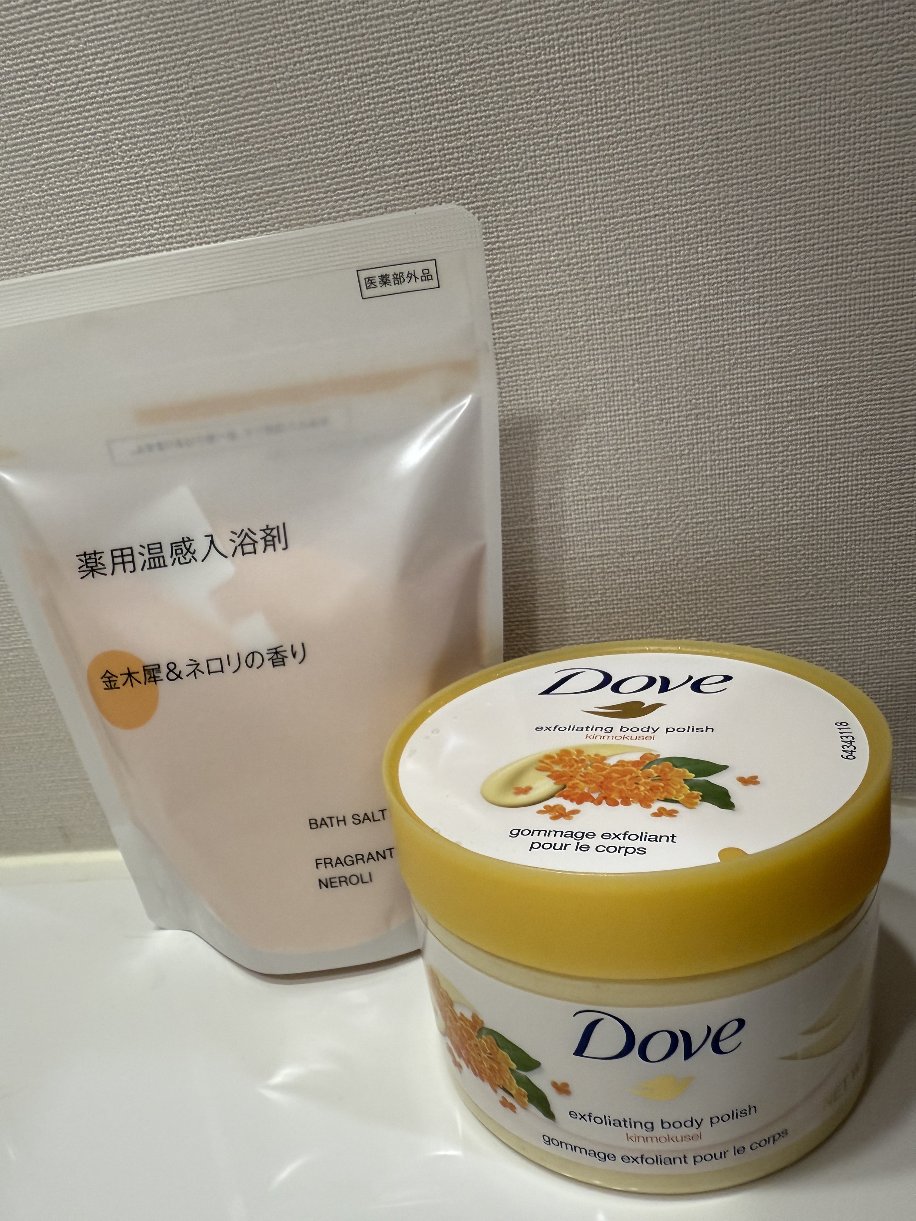 ダヴ　ふわとろ　クリーミースクラブ キンモクセイ/ダヴ/ボディスクラブを使ったクチコミ（1枚目）