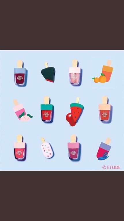 ディアダーリン ウォータージェルティント (アイスティント)/ETUDE/口紅を使ったクチコミ(1枚目)