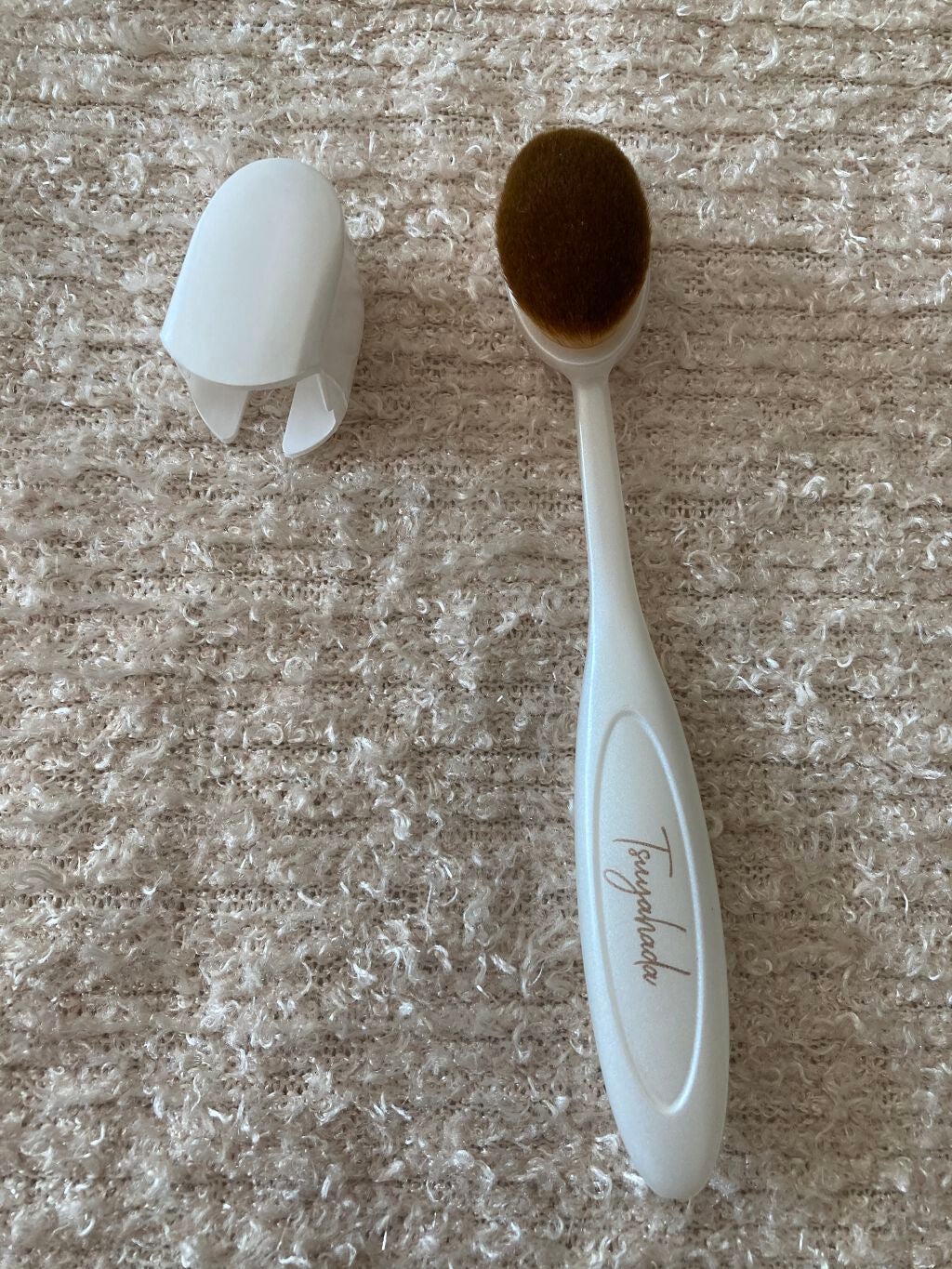 つや肌ファンデブラシ(キャップ付き)/PROVENCE/メイクブラシを使ったクチコミ(2枚目)