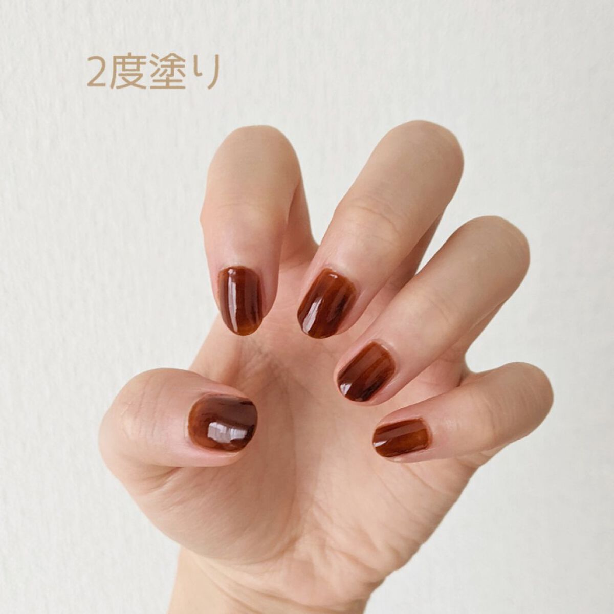 ムードペブルネイル 09 AMBER（アンバー）/rom&nd/マニキュアを使ったクチコミ（3枚目）