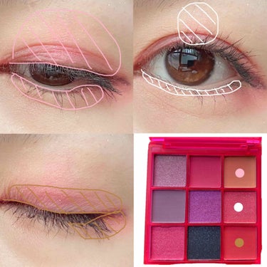 UR GLAM　BLOOMING EYE COLOR PALETTE/U R GLAM/アイシャドウパレットを使ったクチコミ（2枚目）