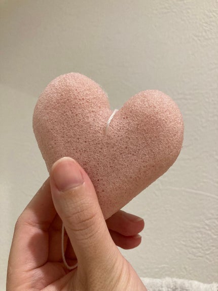 こんにゃくパフ (ハート)/DAISO/パフ・スポンジを使ったクチコミ(1枚目)