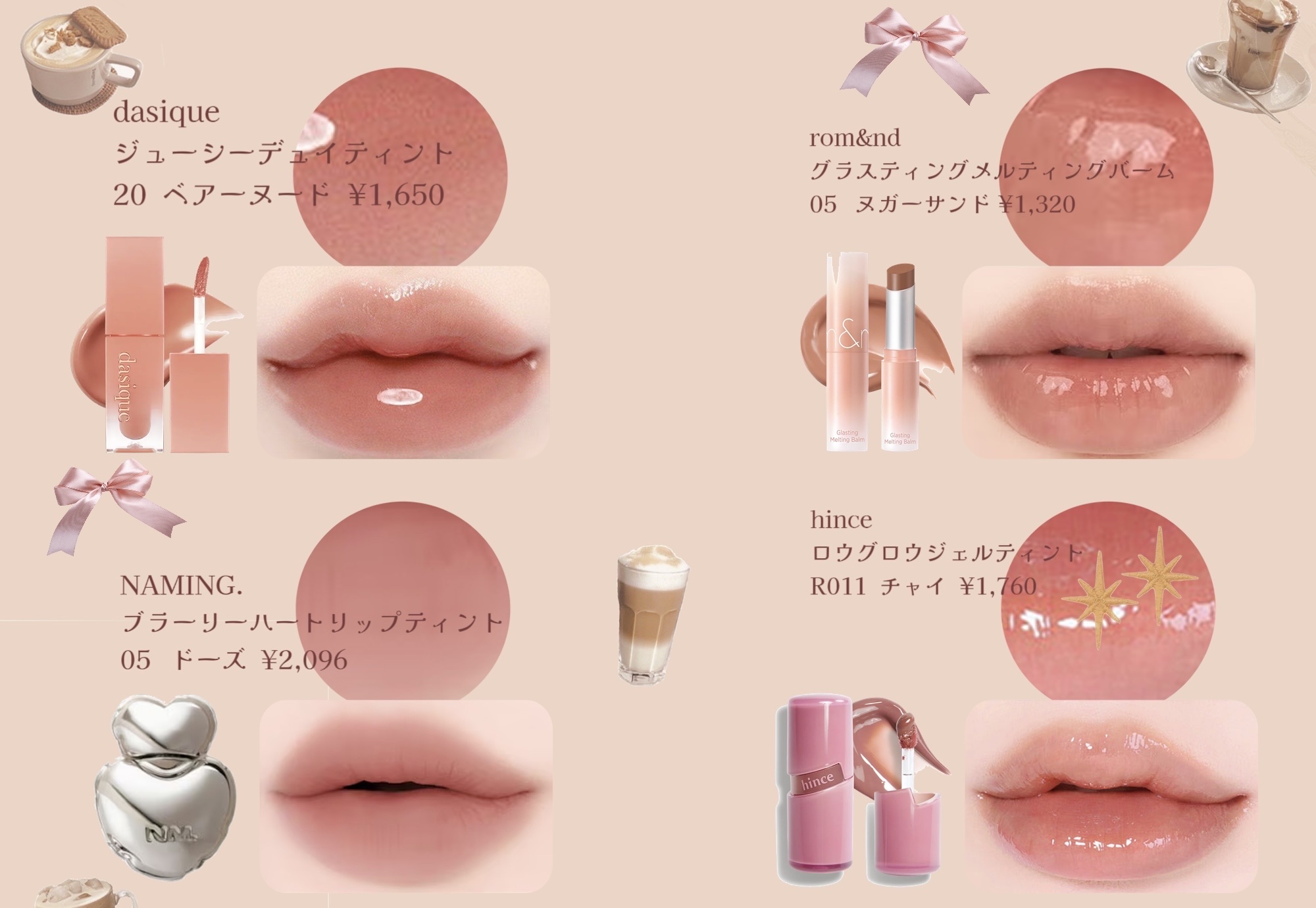 ブラーリーハートリップティント/NAMING./リップティントを使ったクチコミ（3枚目）