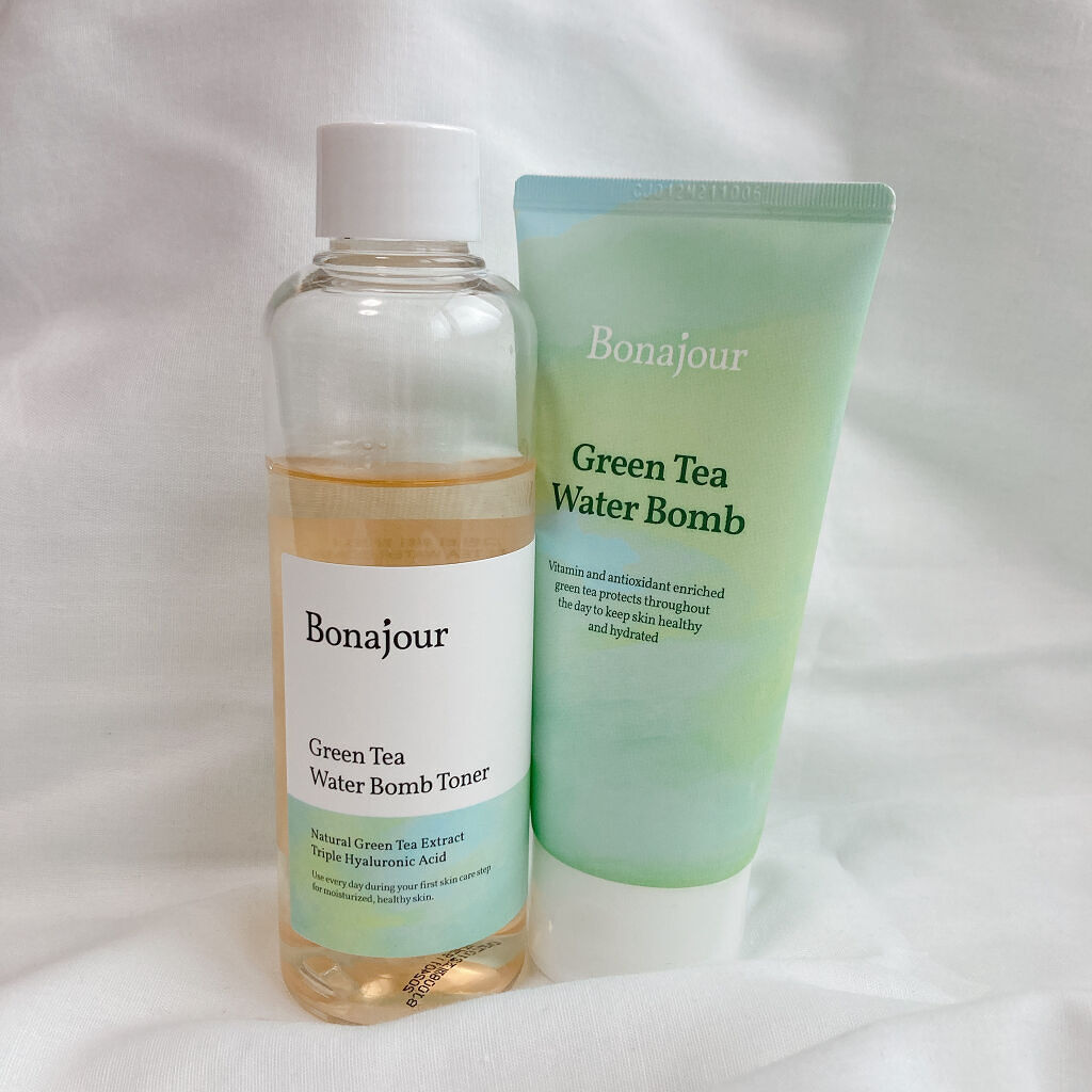 グリーンティーウォーターボムトナー/Bonajour/化粧水を使ったクチコミ（2枚目）