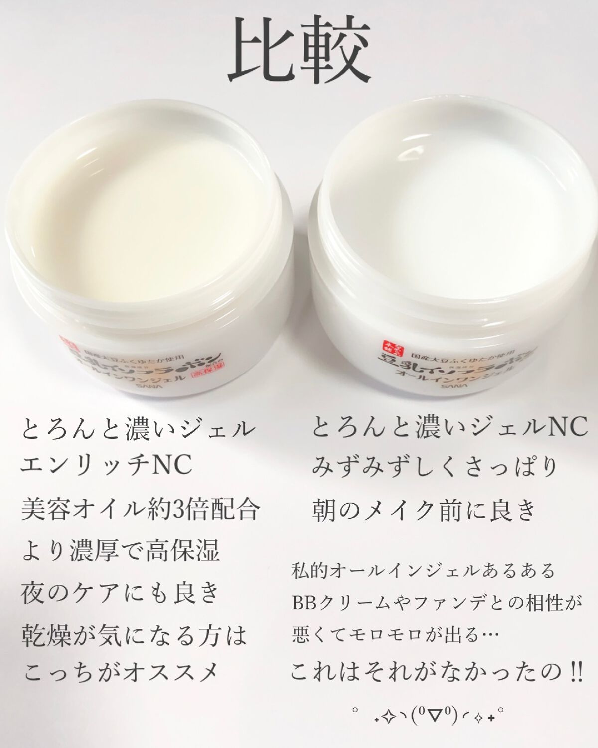 とろんと濃ジェル エンリッチ NC /なめらか本舗/オールインワン化粧品を使ったクチコミ(5枚目)