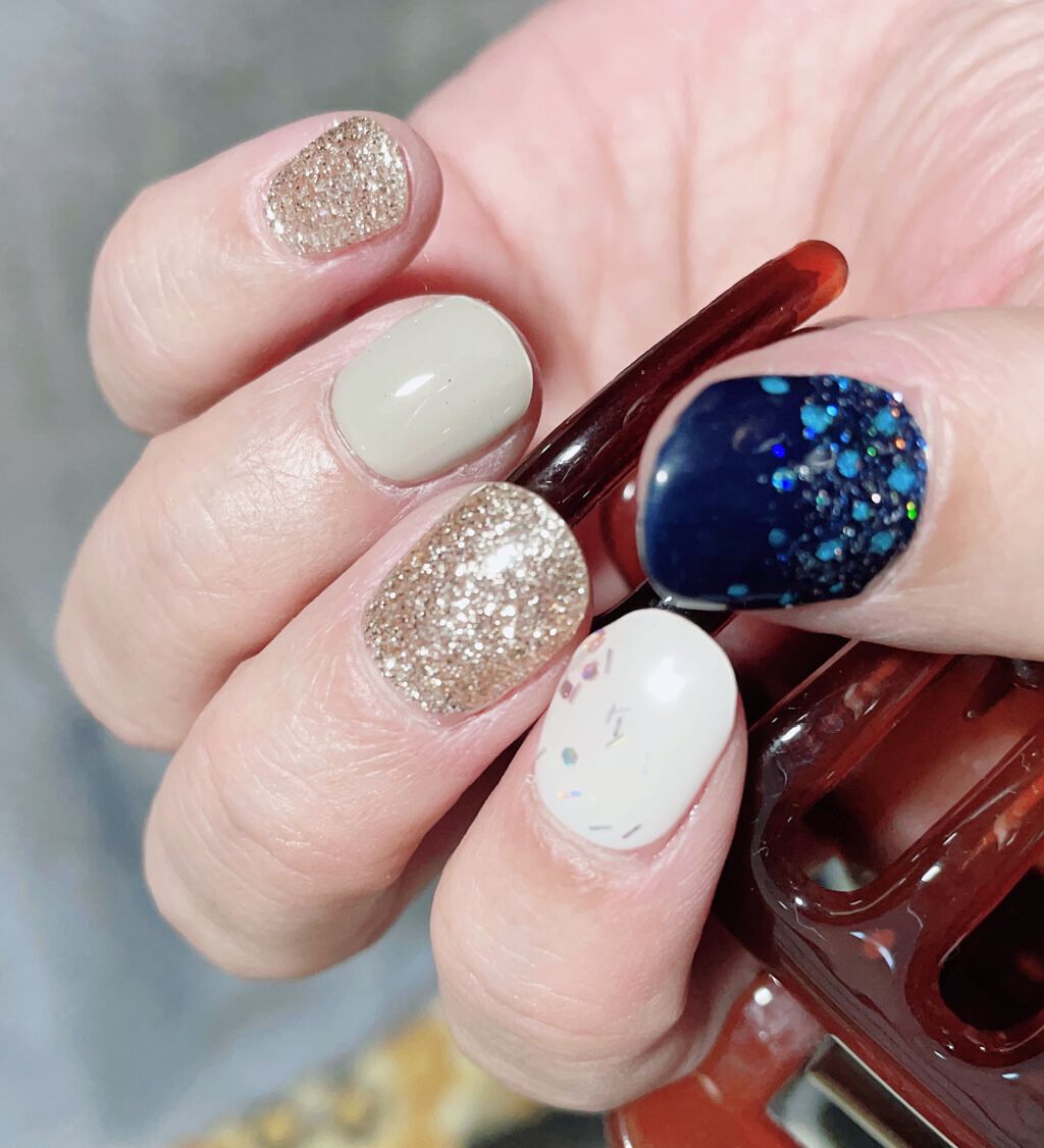 セミキュアジェルネイル（ハンド） ND-098 N Polaris (キャンプコレクション)/ohora/ネイルシールを使ったクチコミ（2枚目）