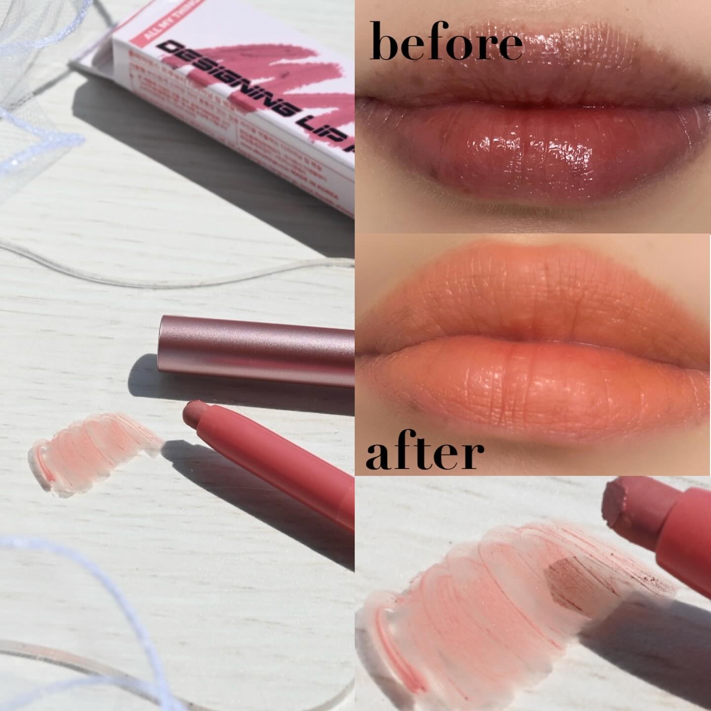 オールマイシングス トゥルービューティー デザイニング リップペンシル/all my things/リップライナーを使ったクチコミ（2枚目）