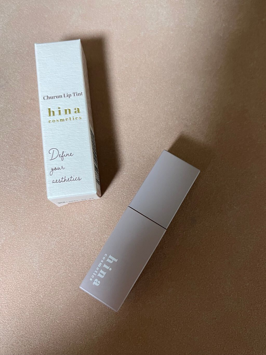 チュルンリップティント 02 Melty latte/hina cosmetics/リップティントを使ったクチコミ（1枚目）