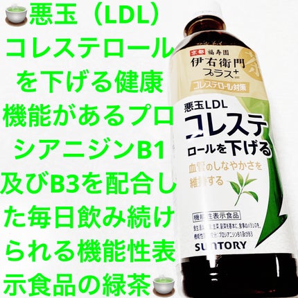 京都福寿園 伊右衛門プラス500 コレステロール対策/サントリー/ドリンクを使ったクチコミ(1枚目)