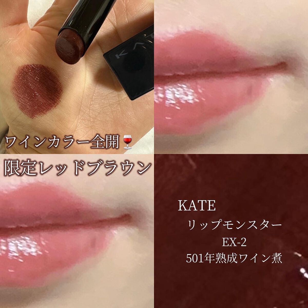 ケイト リップモンスター EX-2 501年熟成ワイン煮(限定色)/KATE/口紅を使ったクチコミ（1枚目）