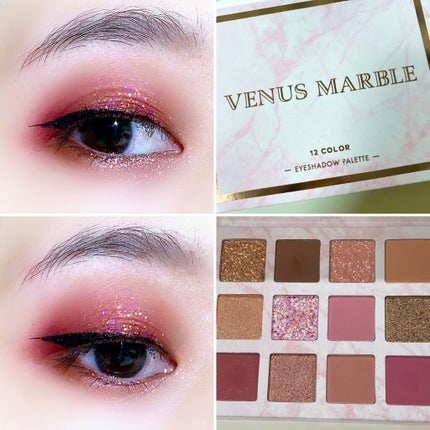 ヴィーナスマーブル12色アイシャドウパレット/Venus Marble/アイシャドウパレットを使ったクチコミ(1枚目)