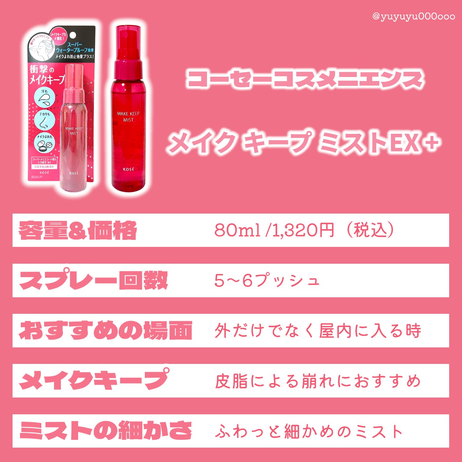 メイク キープ ミストEX +/コーセーコスメニエンス/ミスト状化粧水を使ったクチコミ（2枚目）