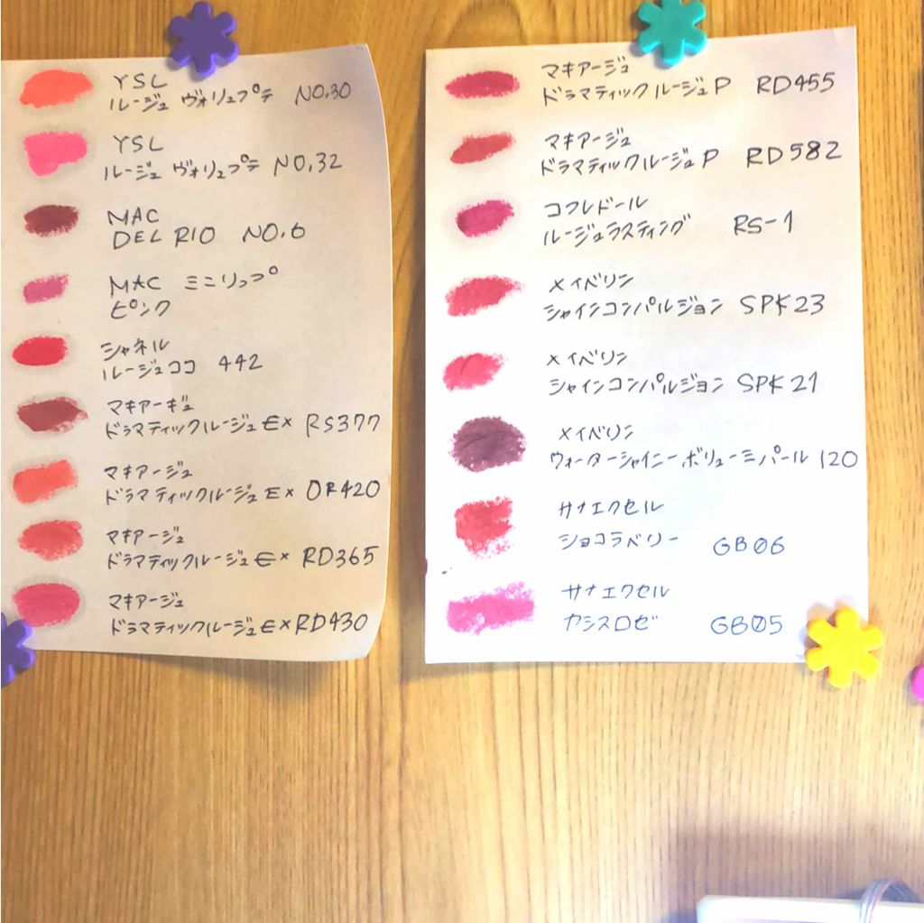 ともみーる on LIPS 「こんばんは🌝今日は、私が持ってるリップを紙にかいたので紹介しま..」(1枚目)