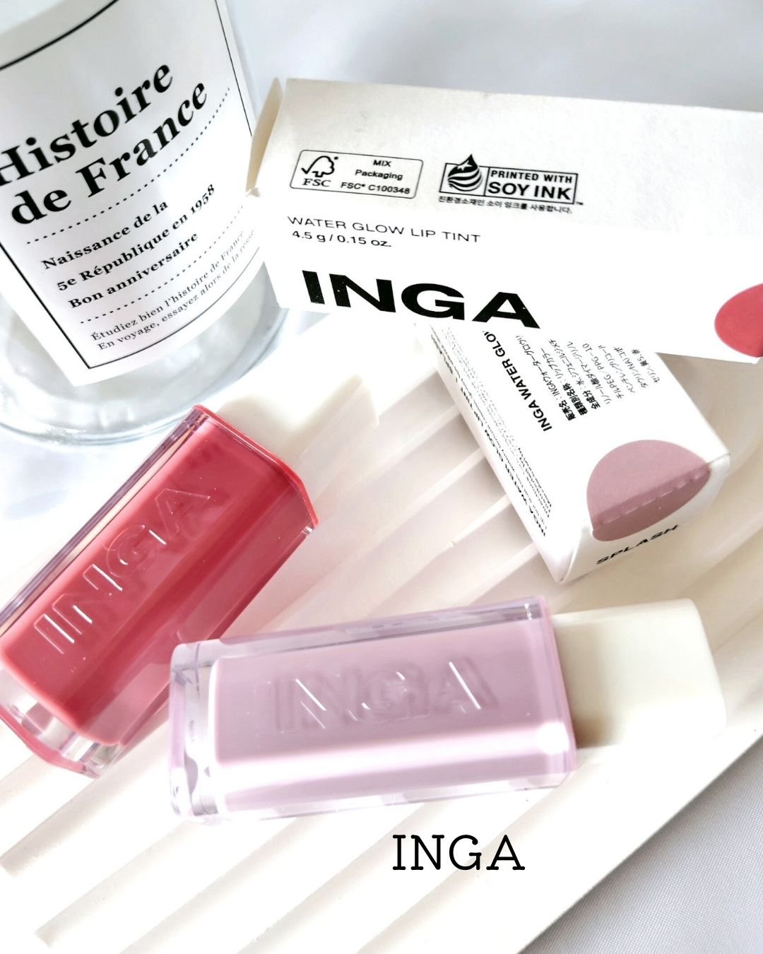 ウォーターグローリップティント/INGA/リップティントを使ったクチコミ（1枚目）