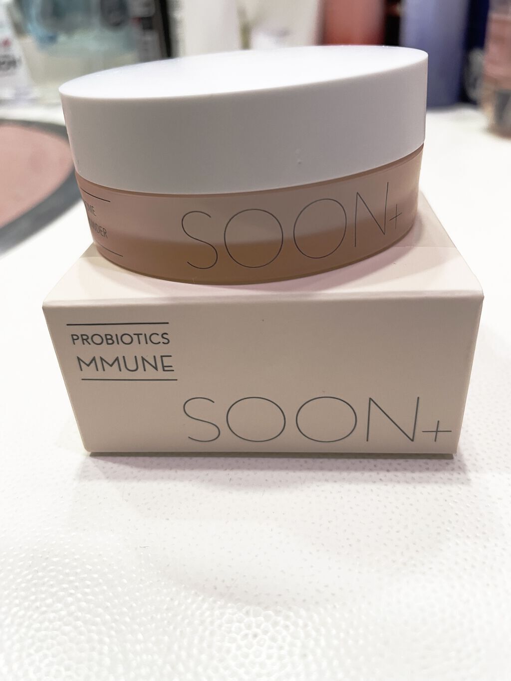 SOON+ プロバイオティクスミューンパウダー/soon＋/ルースパウダーを使ったクチコミ（1枚目）