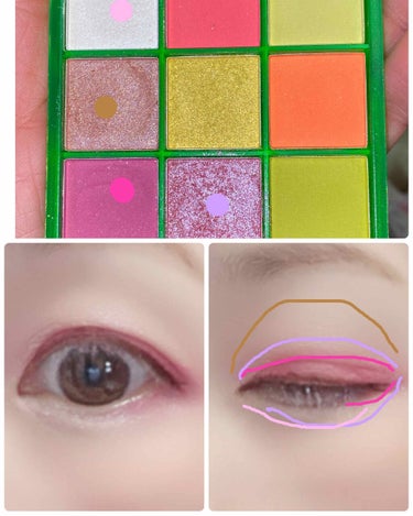 UR GLAM　BLOOMING EYE COLOR PALETTE/U R GLAM/パウダーアイシャドウを使ったクチコミ（3枚目）