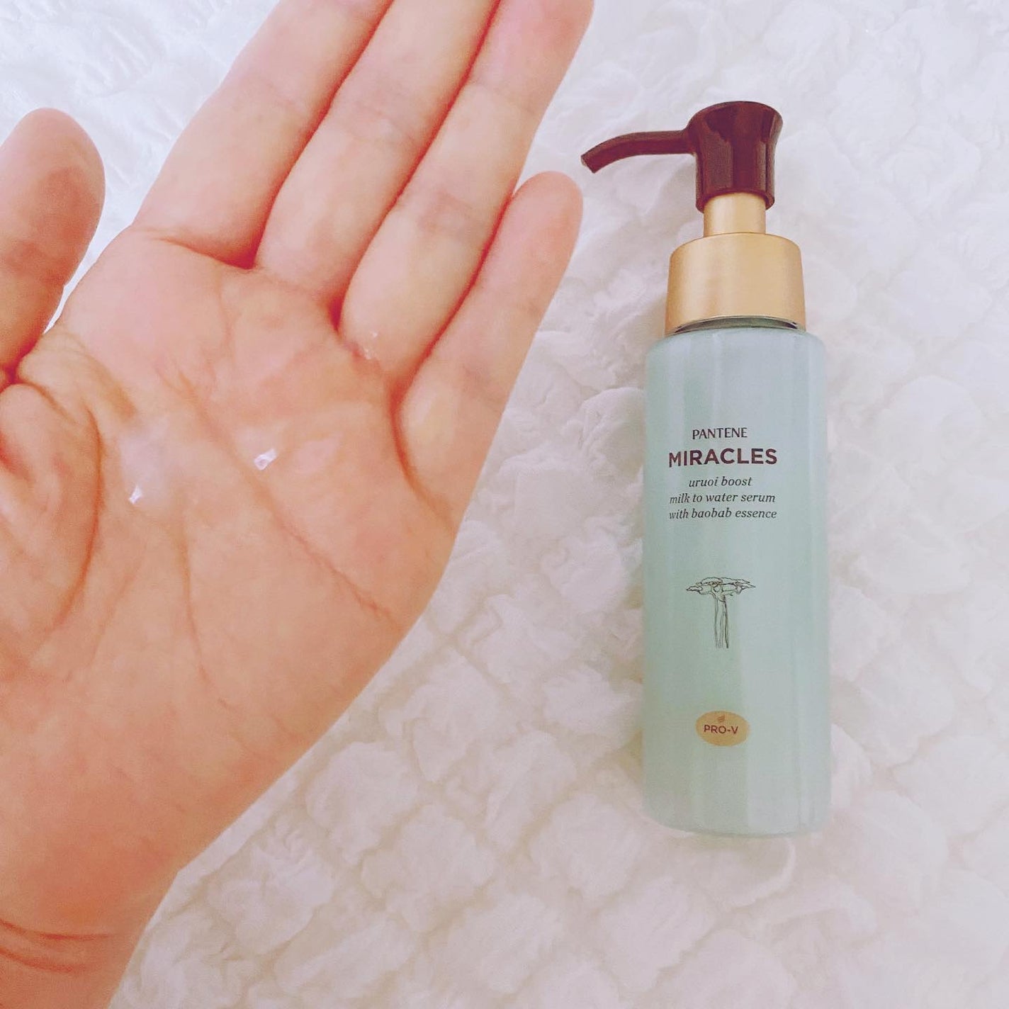 ミラクルズ シルキーリペア 洗い流さないトリートメント/パンテーン/ヘアオイルを使ったクチコミ(5枚目)