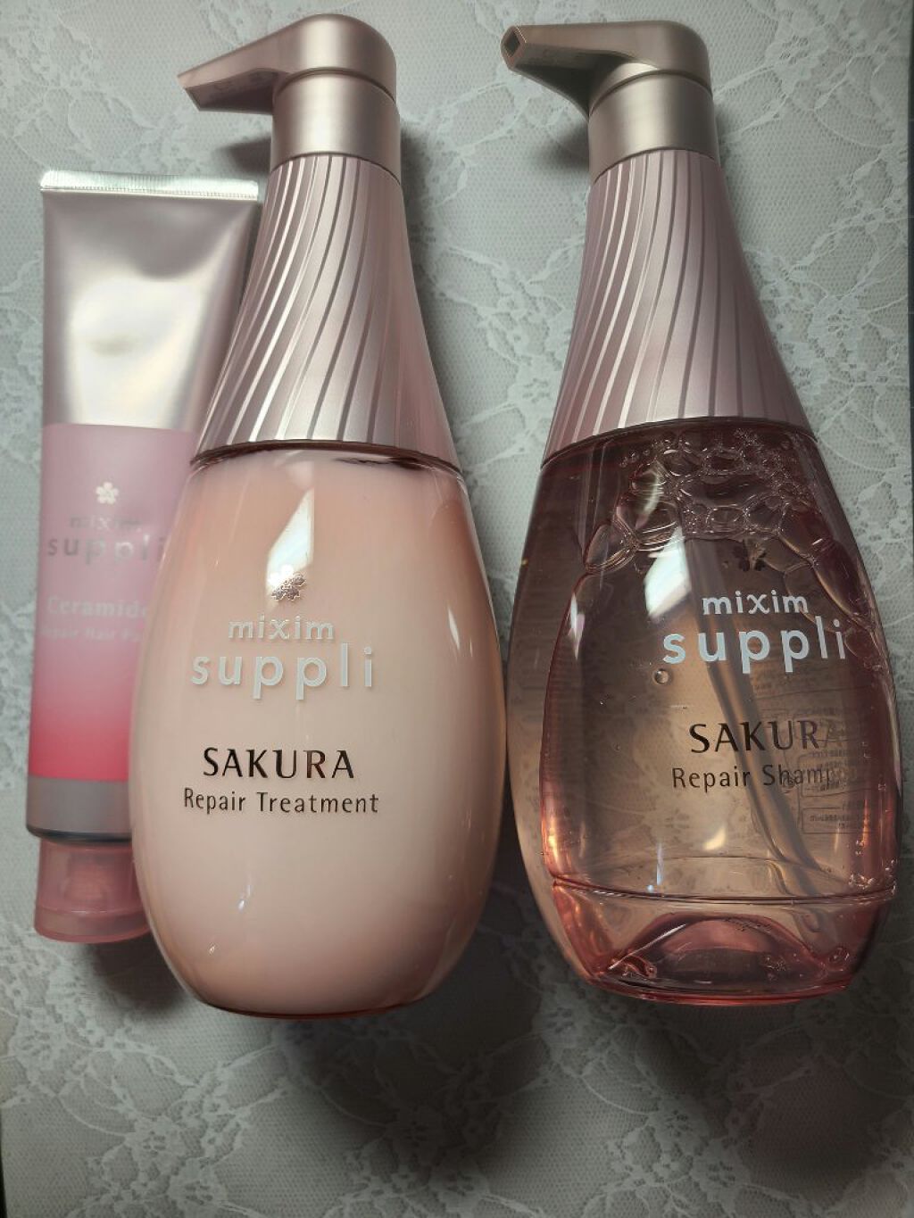 リペア サクラ トリプルセット/mixim suppli/市販シャンプーを使ったクチコミ（1枚目）
