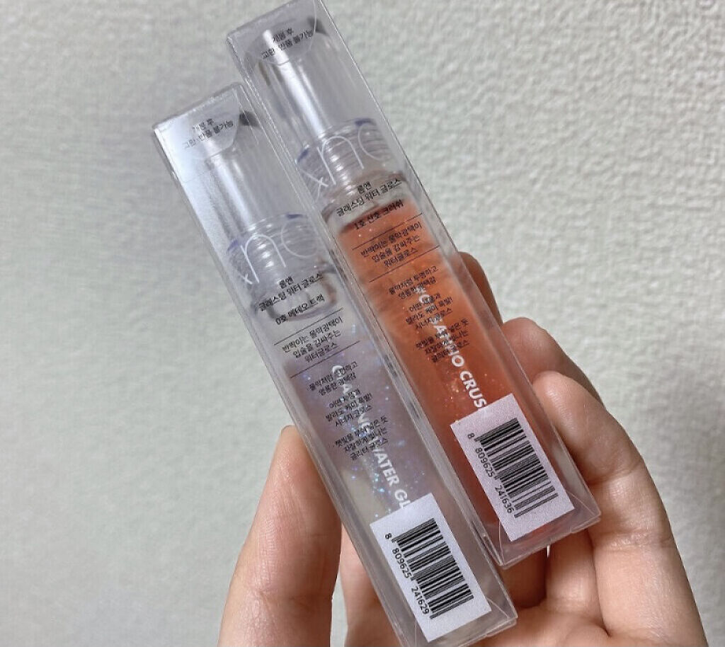 グラスティングウォーターグロス/rom&nd/リップグロスを使ったクチコミ（2枚目）