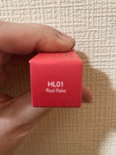アンドバイロムアンド　グラッシーボムティント HL01 RED FLAKE/&nd by rom&nd/口紅を使ったクチコミ（2枚目）