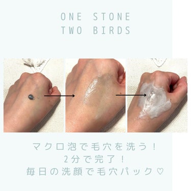 洗顔だけじゃない＋パックもできる洗顔料/ONE STONE TWO BIRDS/その他洗顔料を使ったクチコミ（2枚目）