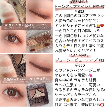 ジューシーピュアアイズ/キャンメイク/アイシャドウパレットを使ったクチコミ(5枚目)