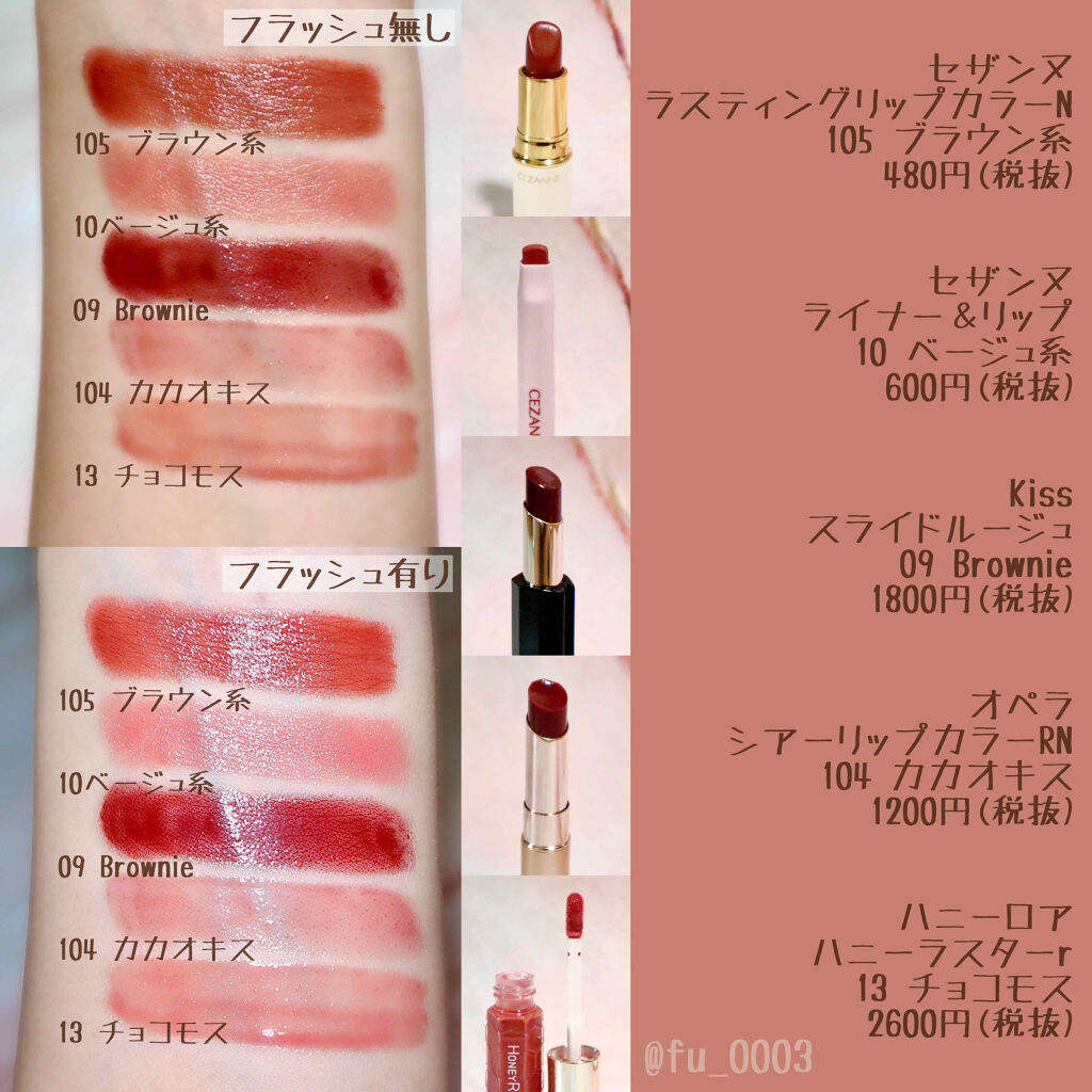 OPERA・CEZANNE・ROAlívの口紅・グロス・リップライナー