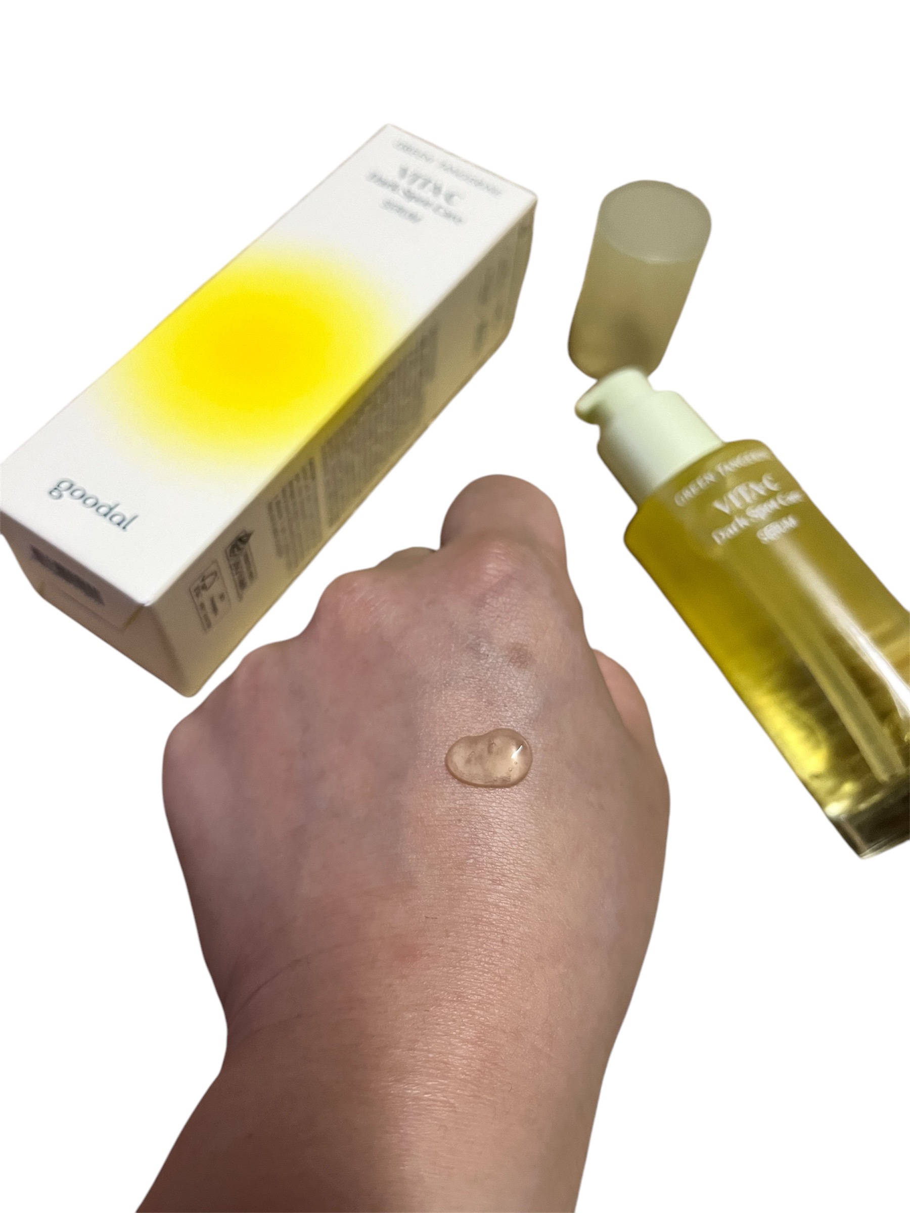 グリーンタンジェリン ビタC ダークスポットケアセラム/goodal/美容液を使ったクチコミ（2枚目）