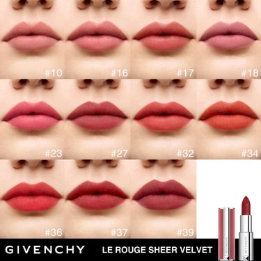 GIVENCHY公式アカウント on LIPS 「💄ルージュ・ジバンシイ・シアー・ベルベット💄✨カラーラインナッ..」（1枚目）