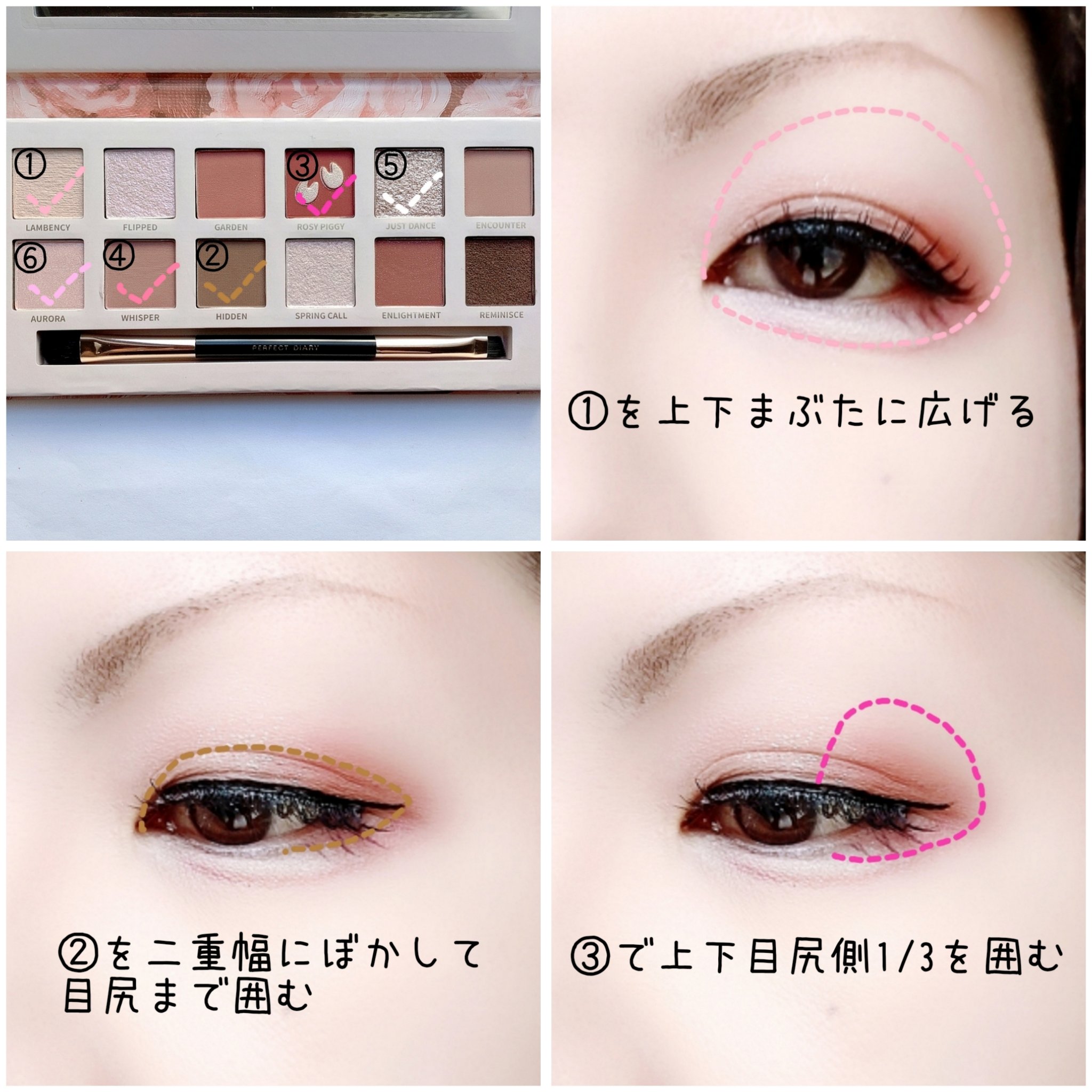 エクスプローラ12色 動物アイシャドウパレット/PERFECT DIARY/アイシャドウパレットを使ったクチコミ（2枚目）