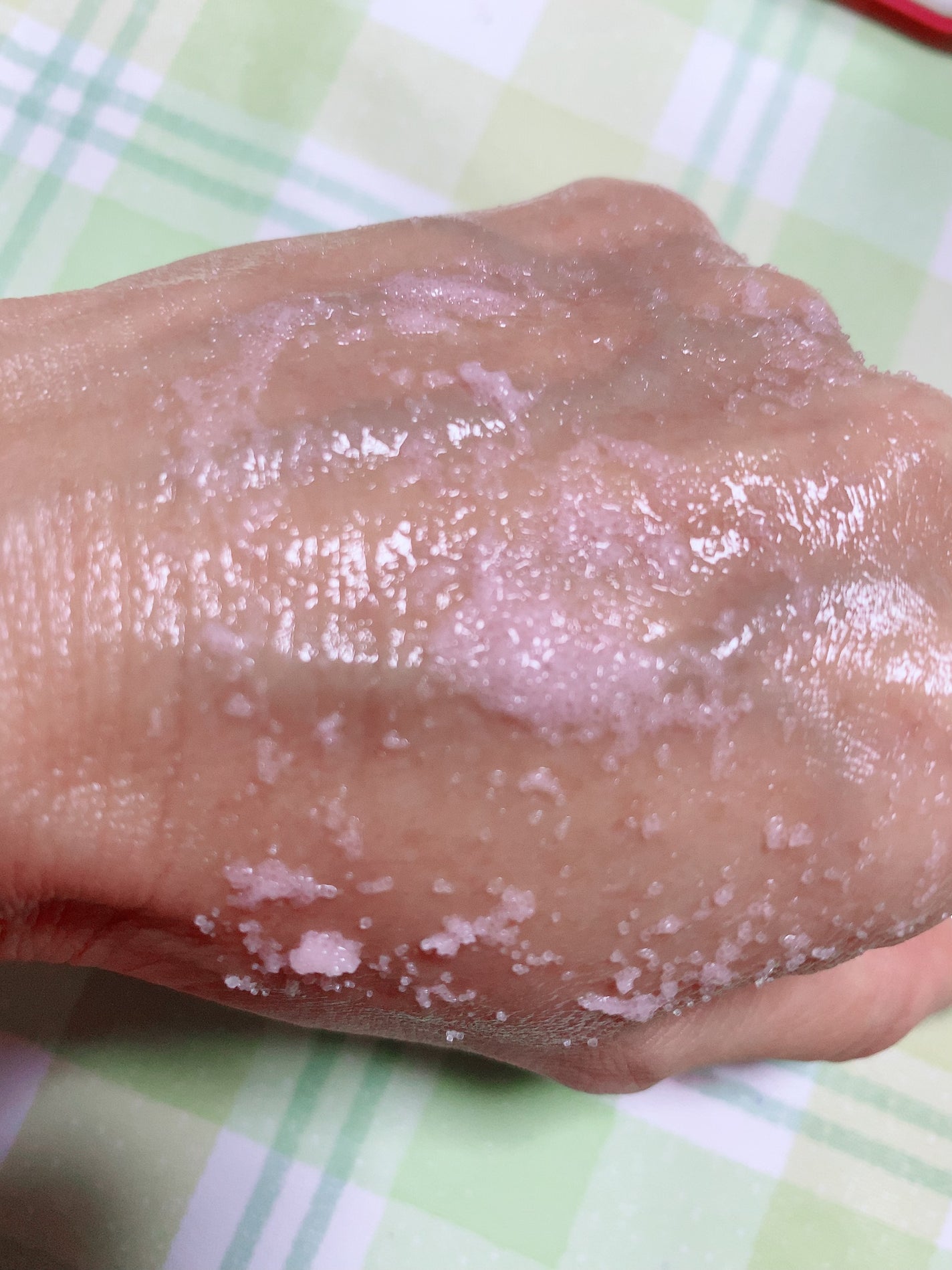 Q+Me スウィート ボム タラソ スクラブ/AGARISM/バスト・ヒップケアを使ったクチコミ(5枚目)