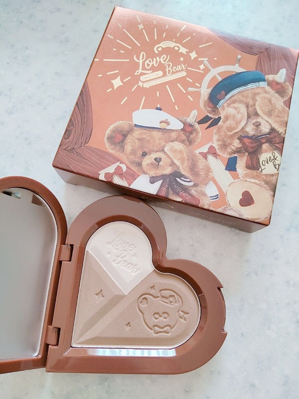 Flowerknows LoveBear ハイライト&シェーティングパレット/FlowerKnows/プレストパウダーを使ったクチコミ（1枚目）