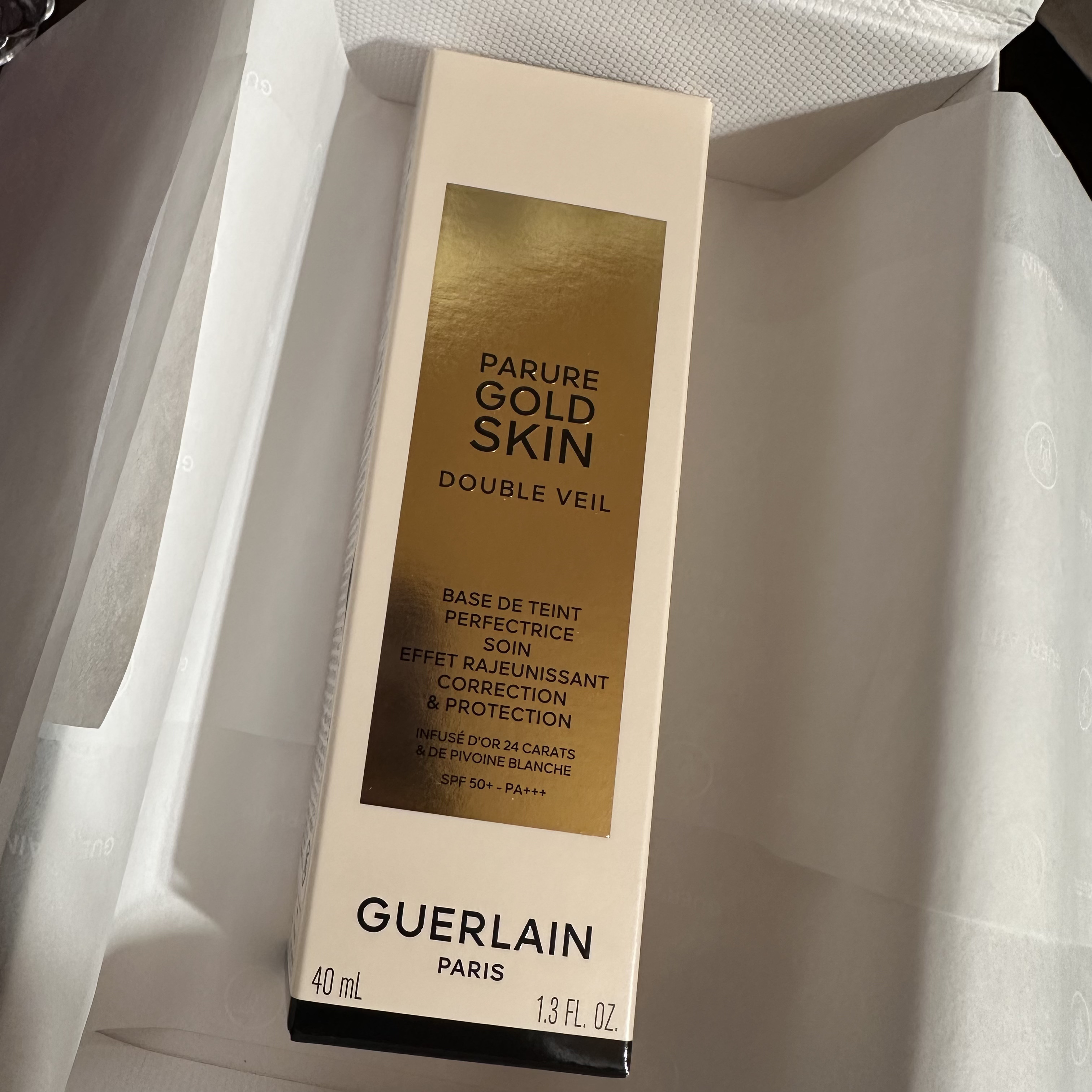 パリュール ゴールド スキン ダブル ヴェール プライマー/GUERLAIN/化粧下地を使ったクチコミ（2枚目）