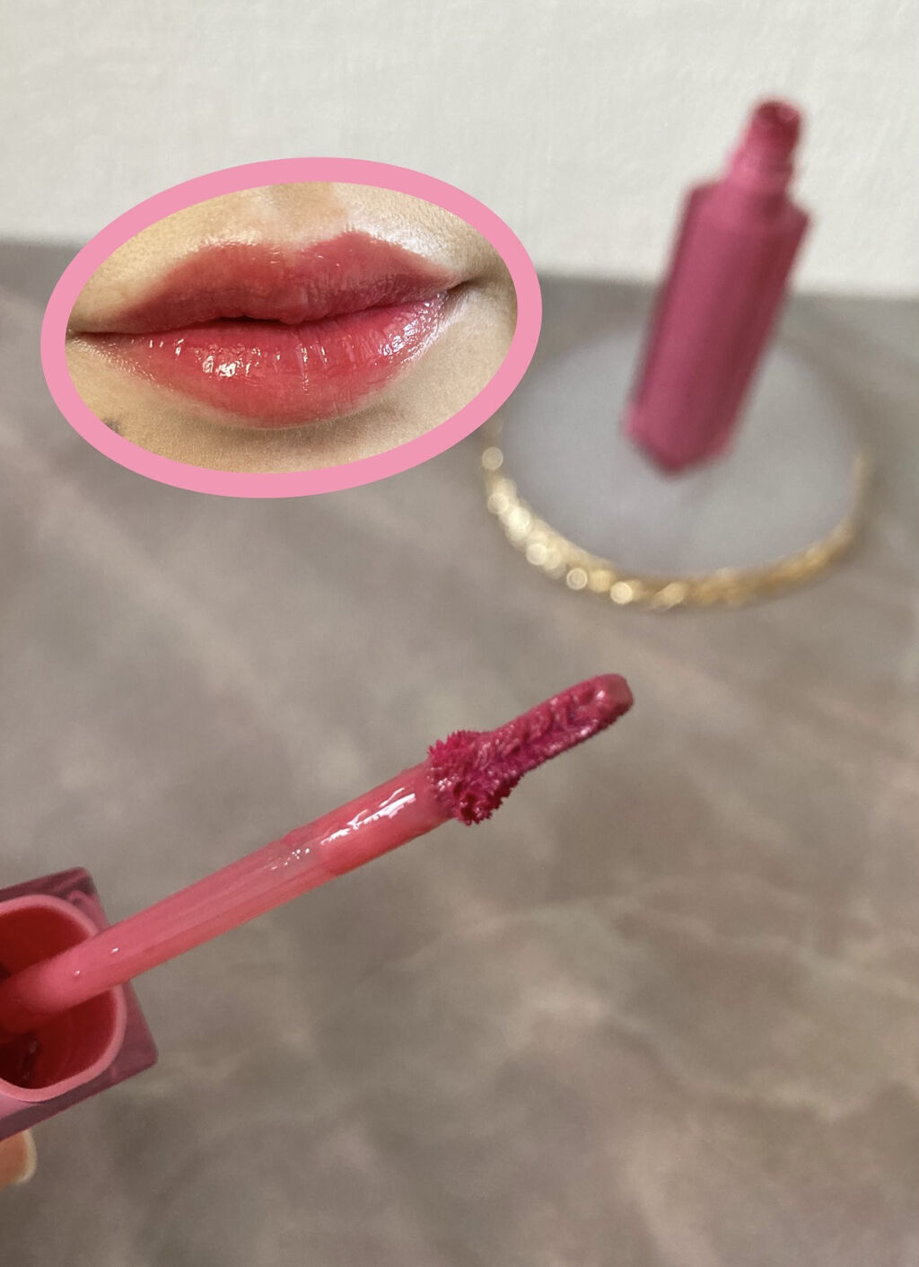 デュイフルウォーターティント/rom&nd/リップティントを使ったクチコミ（2枚目）