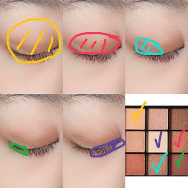 UR GLAM　BLOOMING EYE COLOR PALETTE/U R GLAM/パウダーアイシャドウを使ったクチコミ（2枚目）