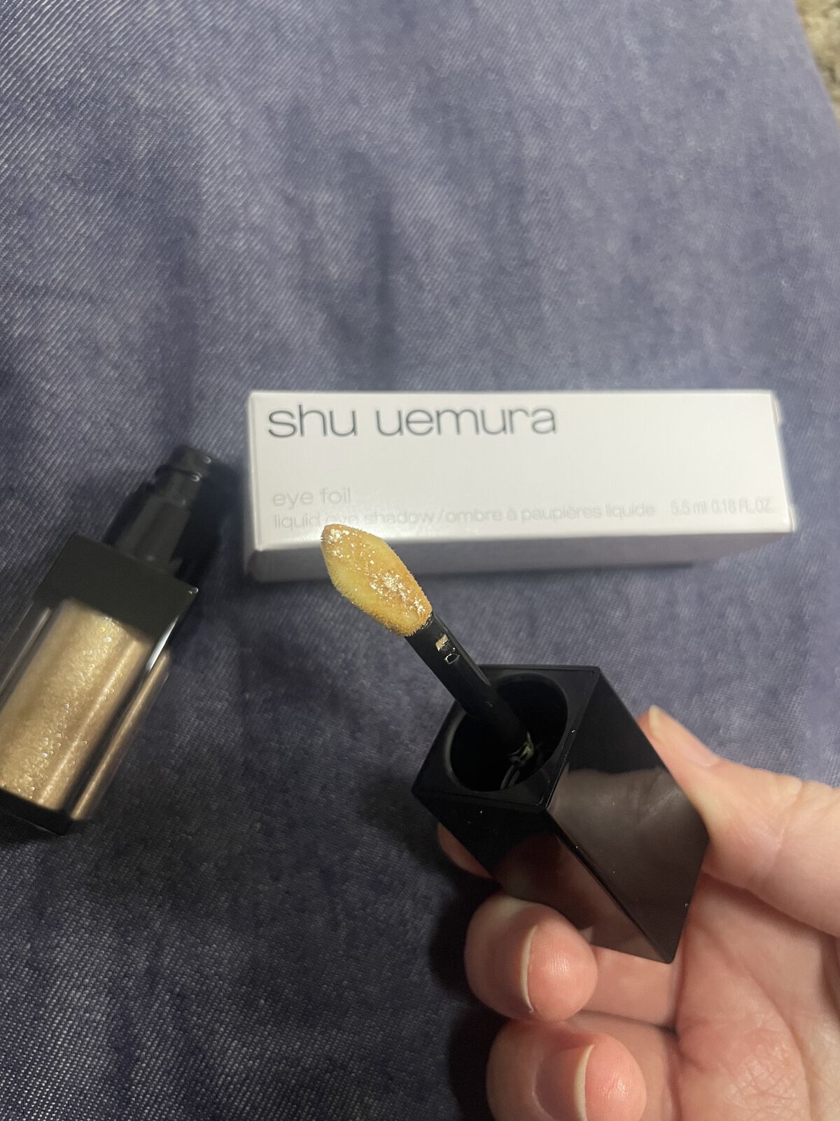 アイ フォイル シャンパン ゴールド/shu uemura/リキッドアイシャドウを使ったクチコミ（1枚目）