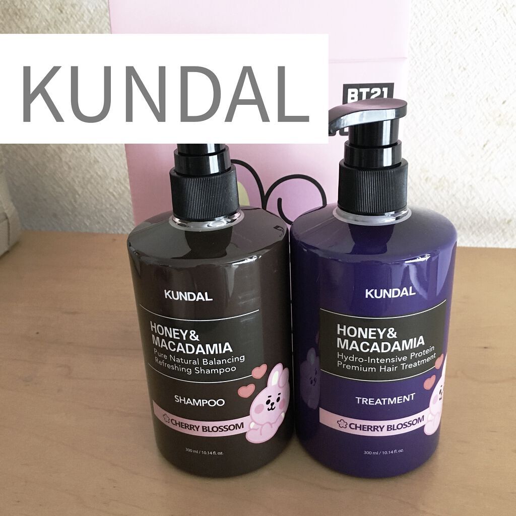 ハニー&マカデミアシャンプー／トリートメント  チェリーブラッサム Cherry blossom/KUNDAL/シャンプー・コンディショナーを使ったクチコミ（1枚目）