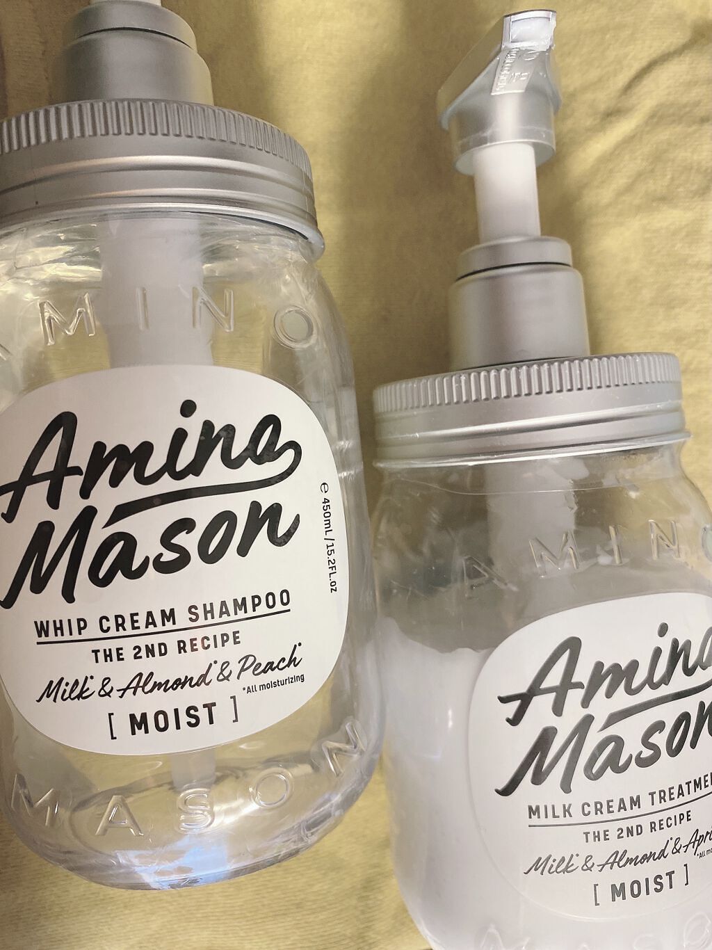 アミノメイソン ディープモイスト ホイップクリーム シャンプー/ミルククリーム ヘアトリートメント/アミノメイソン/市販シャンプーを使ったクチコミ（1枚目）