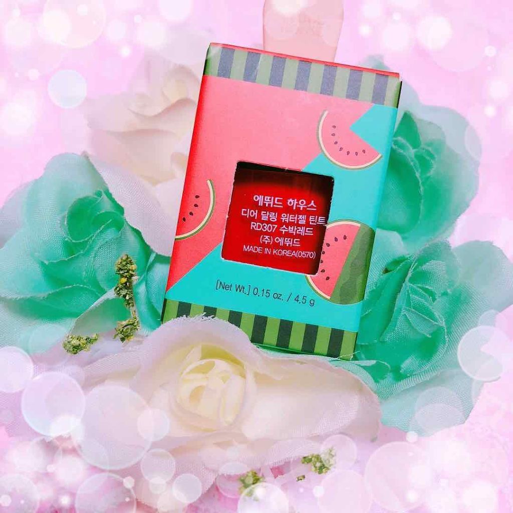 ディアダーリン ウォータージェルティント (アイスティント)/ETUDE/口紅を使ったクチコミ(2枚目)