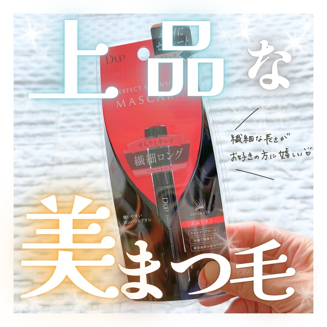 パーフェクトエクステンション マスカラ 漆黒ブラック/D-UP/マスカラを使ったクチコミ（1枚目）