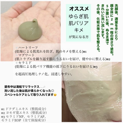 skinmarche WAOPLUS ハートリーフマグワートブースターマスク/ブレーンコスモス/洗い流すパック・マスクを使ったクチコミ(2枚目)