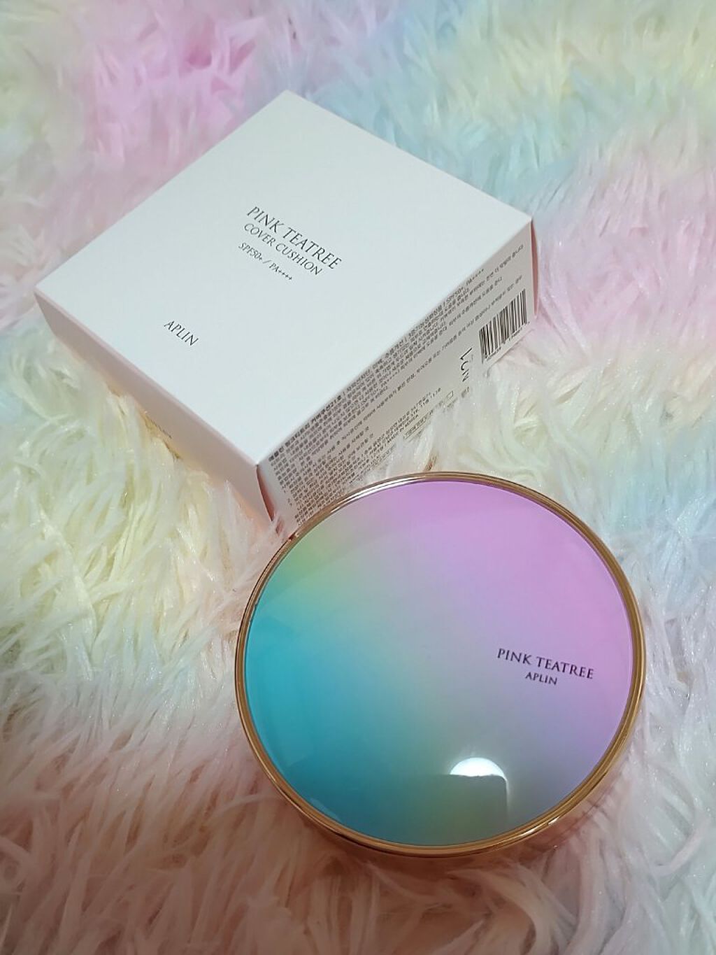 ピンクティーツリーカバークッション/APLIN/クッションファンデーションを使ったクチコミ（1枚目）